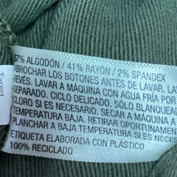 Knox Rose Green High Rise Button Fly Cropped Straight Leg Casual Pants Size XS - Picture 6 of 6